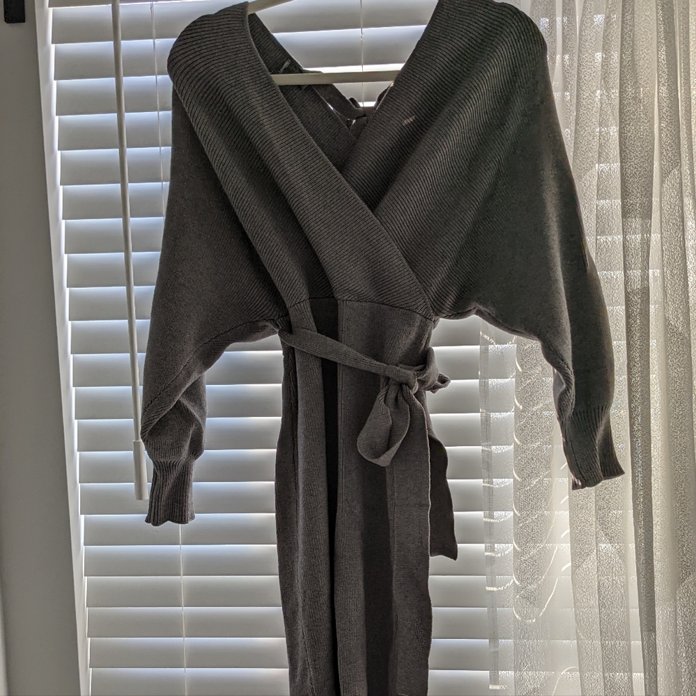 Morning Lavendar - Belen Knit Sweater Midi Dress - Medium